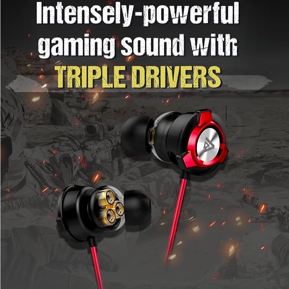 SPE-G9 Plus+ Gaming Earbuds Triple Driver 3.5mm with Dual Microphone - Picture 1 of 3